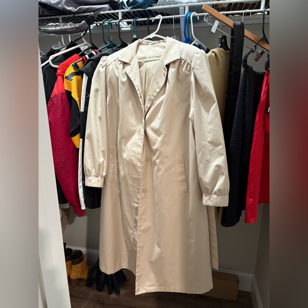 Vintage Cream Trench Coat
